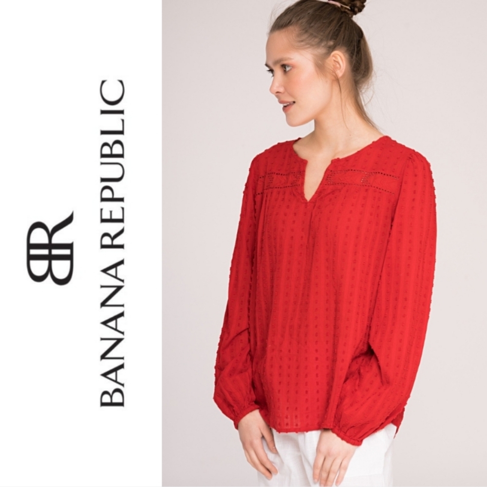 Banana Republic Cotton Pull Over Blouse Top